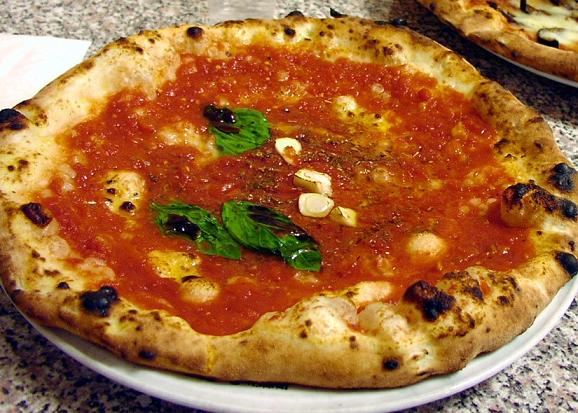 Authentic Neapolitan pizza served in Naples